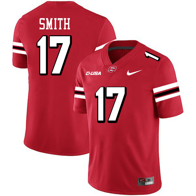 Dalvin Smith WKU Jersey,Western Kentucky Hilltoppers #17 Dalvin Smith Jersey Youth-Red